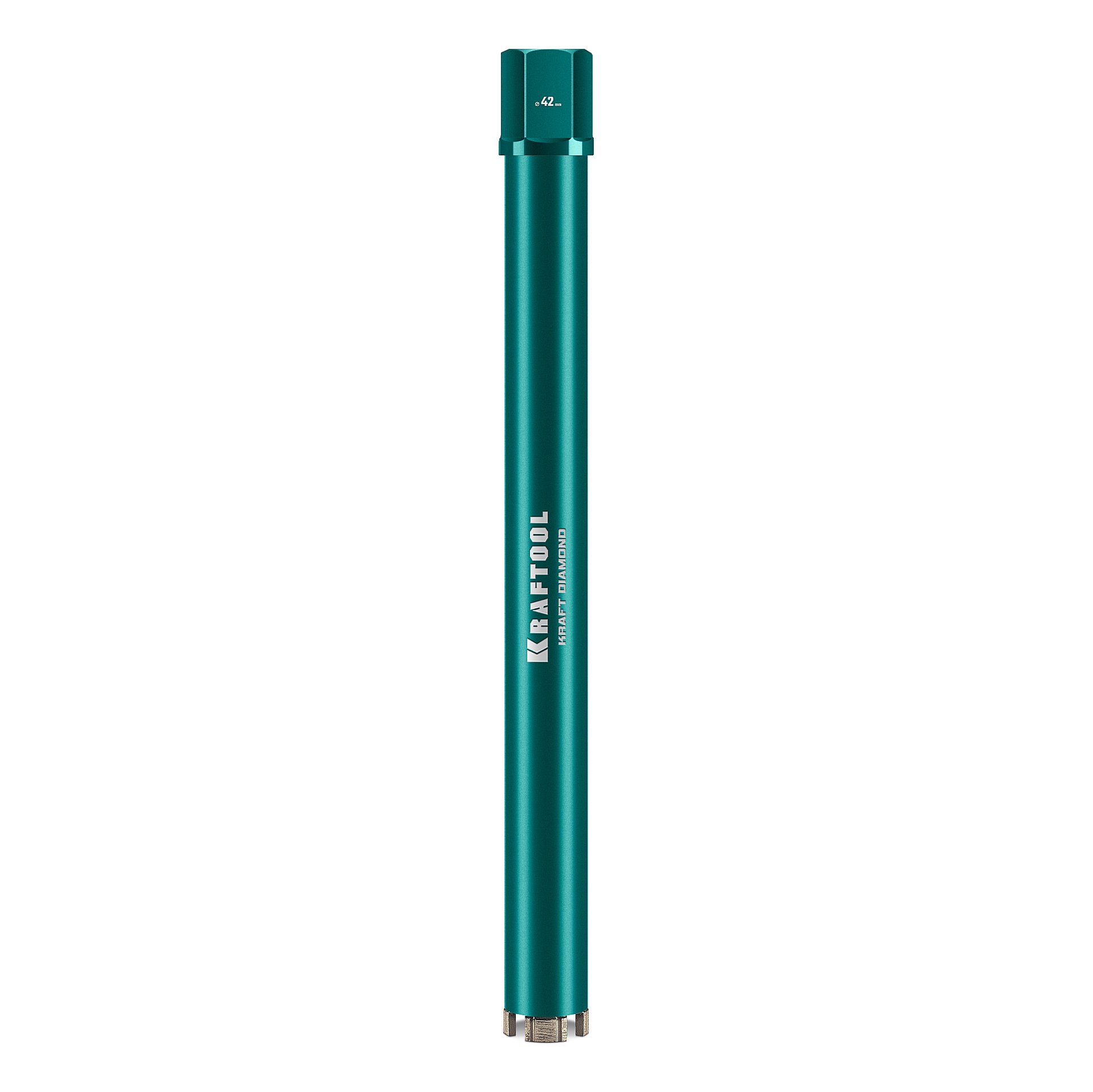 KRAFTOOL DIAMOND 42 мм (450 мм, 1 1/4″, лазерная сварка, сухое сверление с микроударом), алмазная коронка по железобетону (29825-042)