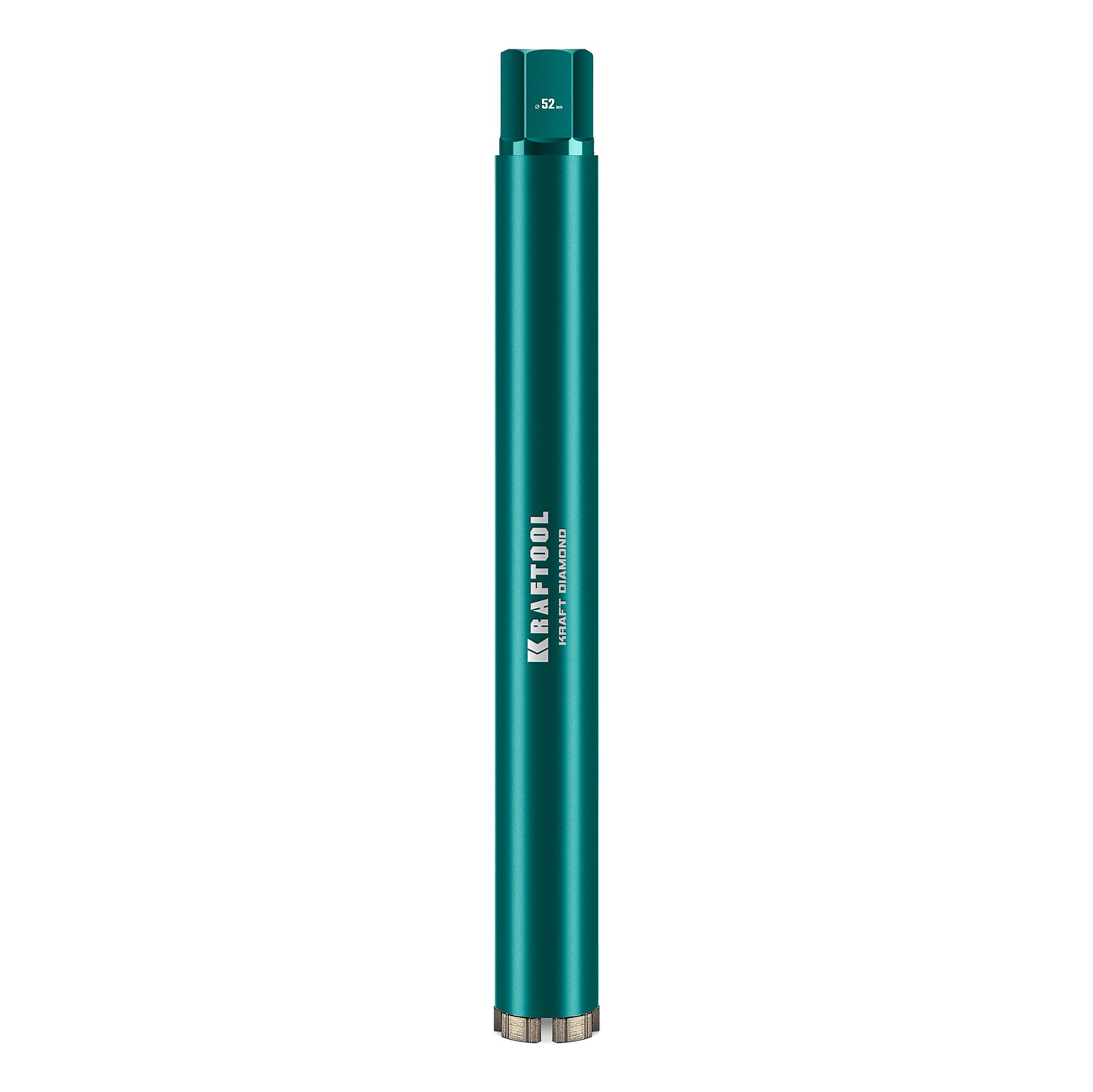 KRAFTOOL DIAMOND 52 мм (450 мм, 1 1/4″, лазерная сварка, сухое сверление с микроударом), алмазная коронка по железобетону (29825-052)