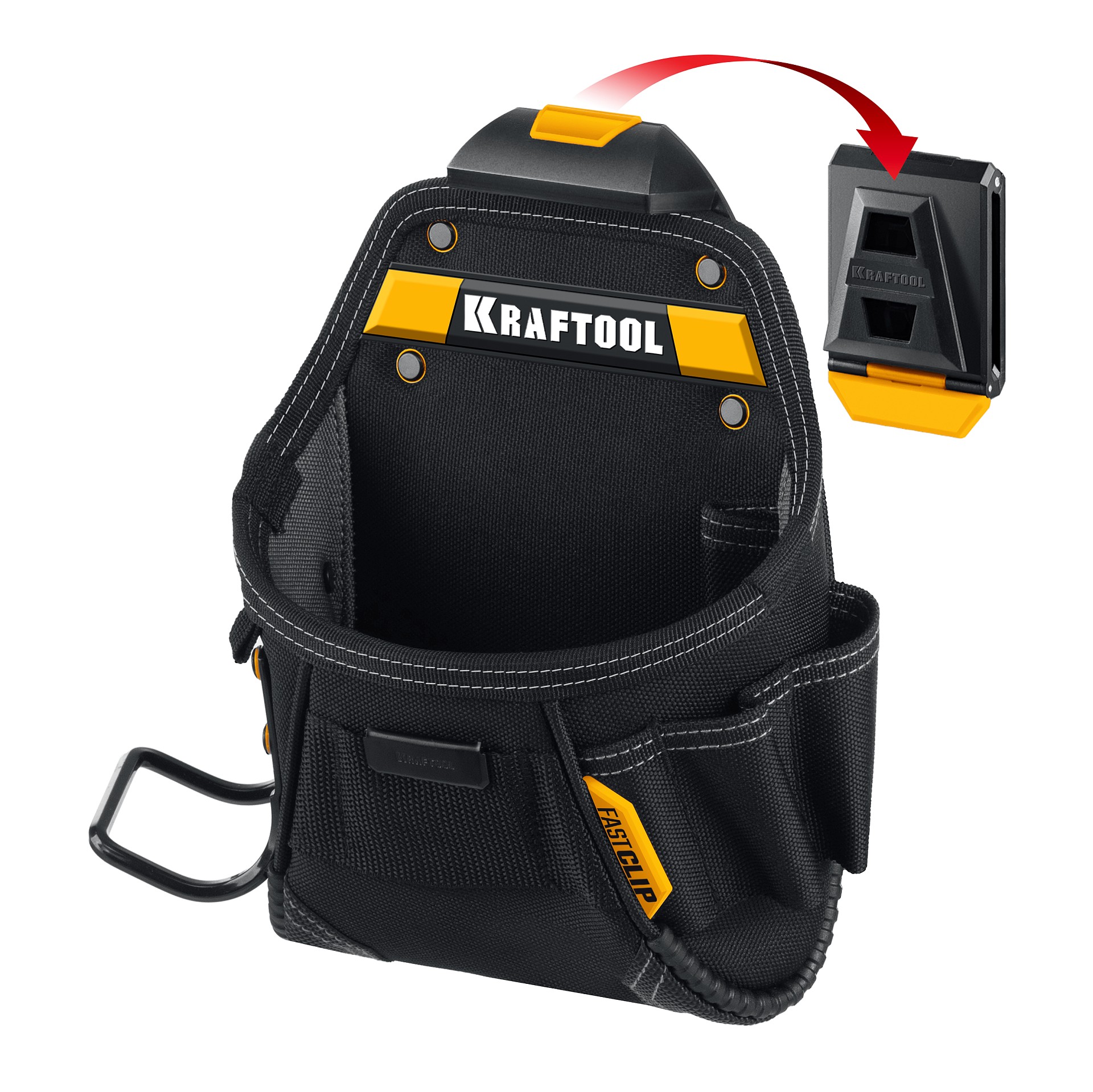 KRAFTOOL KP-6 поясная сумка с быстросъёмным креплением FastClip, 240 х 250 мм (38775)